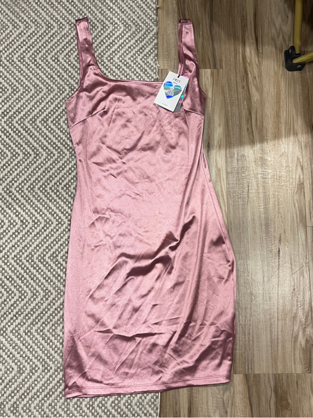 iris Dusty Rose Satin Slip Dress